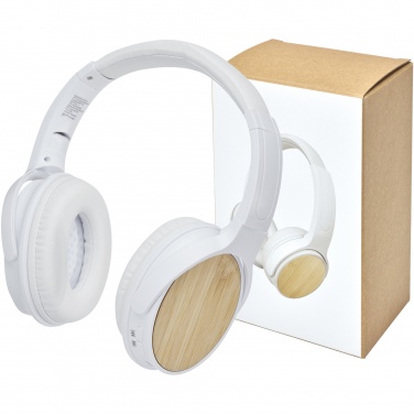 Logo trade advertising products picture of: Athos bamboo Bluetooth® headphones with microphone