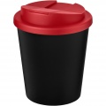 Americano® Espresso Eco 250 ml recycled tumbler with spill-proof lid , Solid black / Red