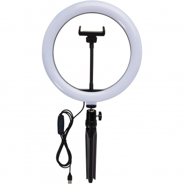 Logo trade promotional merchandise photo of: Studio ring light for selfies and vlogging with phone holder and tripod