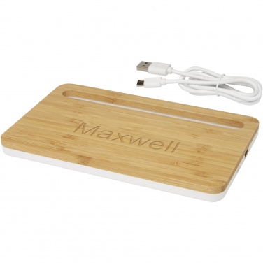 Logotrade promotional gift image of: Medake 10W bamboo wireless charger