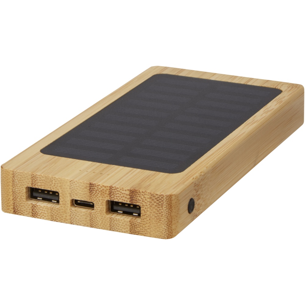 Logotrade corporate gift picture of: Alata 8000 mAh bamboo solar power bank