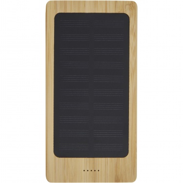 Logotrade promotional product image of: Alata 8000 mAh bamboo solar power bank