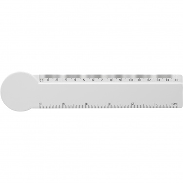 Logotrade advertising product image of: Tait 15 cm circle-shaped recycled plastic ruler 