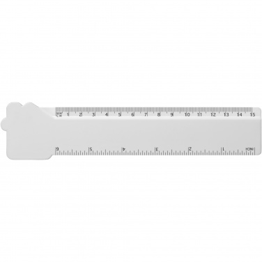 Logotrade advertising product picture of: Tait 15 cm house-shaped recycled plastic ruler