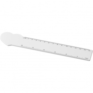 Logotrade promotional item picture of: Tait 15 cm heart-shaped recycled plastic ruler