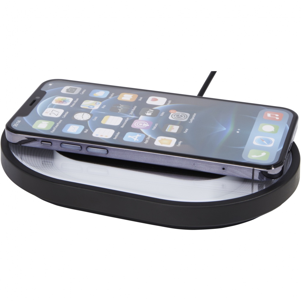 Logo trade promotional merchandise image of: Ray wireless charging pad with RGB mood light