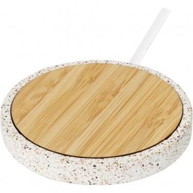 Logotrade business gift image of: Terrazzo 10W wireless bamboo charging pad