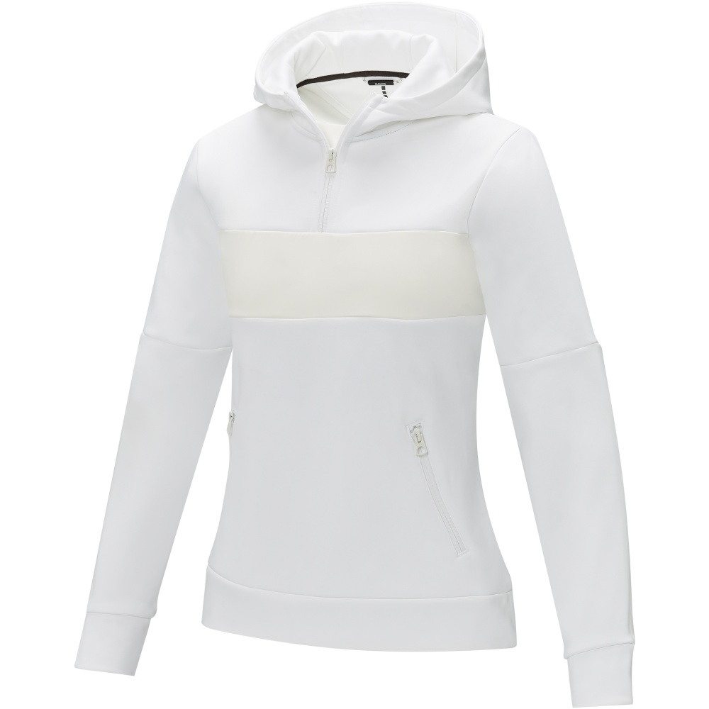 Logotrade promotional gift image of: Sayan women's half zip anorak hooded sweater