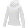 Sayan women's half zip anorak hooded sweater, White