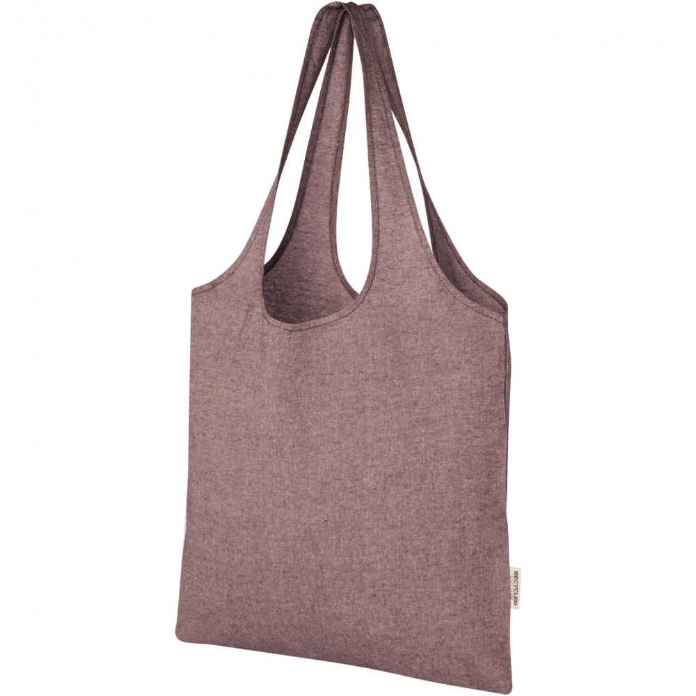 Logo trade promotional items image of: Pheebs 150 g/m² recycled cotton trendy tote bag 7L