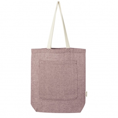 Logo trade business gift photo of: Pheebs 150 g/m² recycled cotton tote bag with front pocket 9L