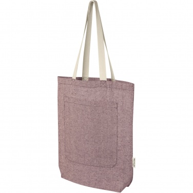 Logotrade promotional product image of: Pheebs 150 g/m² recycled cotton tote bag with front pocket 9L