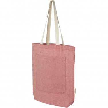 Logotrade promotional gift picture of: Pheebs 150 g/m² recycled cotton tote bag with front pocket 9L