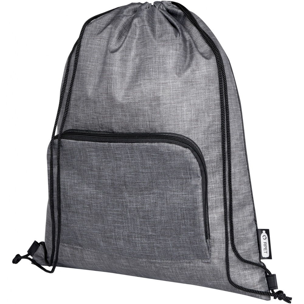 Logotrade advertising product image of: Ash recycled foldable drawstring bag 7L