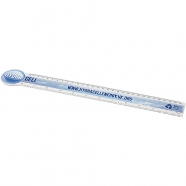 Logo trade promotional giveaway photo of: Tait 30cm circle-shaped recycled plastic ruler