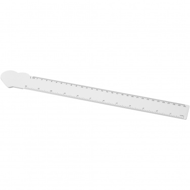 Logotrade advertising product picture of: Tait 30cm heart-shaped recycled plastic ruler