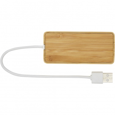 Logotrade promotional products photo of: Tapas bamboo USB hub