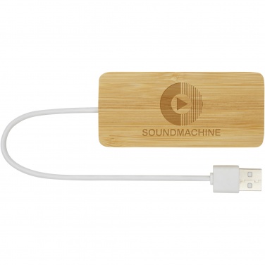 Logo trade corporate gifts picture of: Tapas bamboo USB hub