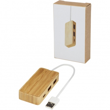 Logo trade advertising product photo of: Tapas bamboo USB hub