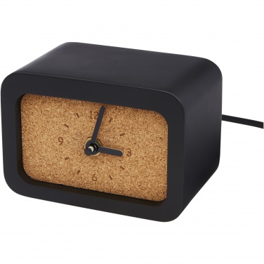 Logo trade promotional giveaways image of: Momento wireless limestone charging desk clock