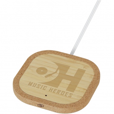 Logo trade business gift photo of: Cerris 15W cork wireless charging pad