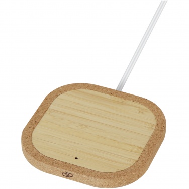 Logo trade advertising products picture of: Cerris 15W cork wireless charging pad