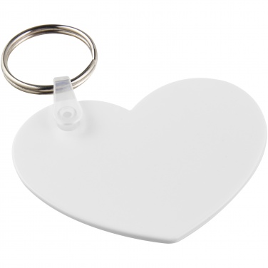 Logo trade advertising products picture of: Tait heart-shaped recycled keychain