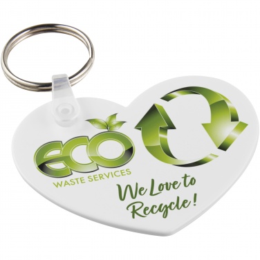 Logo trade corporate gifts picture of: Tait heart-shaped recycled keychain