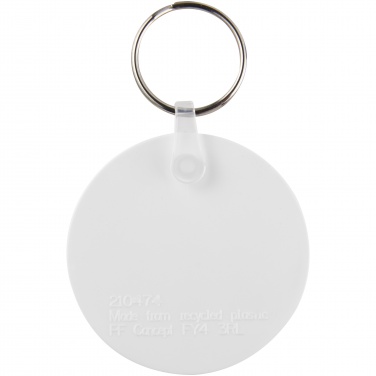 Logo trade promotional products image of: Tait circle-shaped recycled keychain