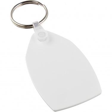 Logo trade promotional merchandise image of: Tait rectangular-shaped recycled keychain