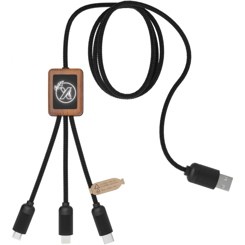 Logotrade promotional giveaway picture of: SCX.design C29 3-in-1 bamboo cable