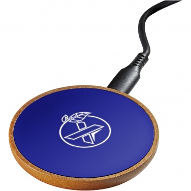 Logo trade promotional giveaways image of: SCX.design W13 10W wooden wireless charging station