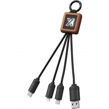 Logo trade promotional gifts picture of: SCX.design C19 wooden easy to use cable