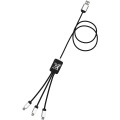 SCX.design C17 easy to use light-up cable, Solid black / White