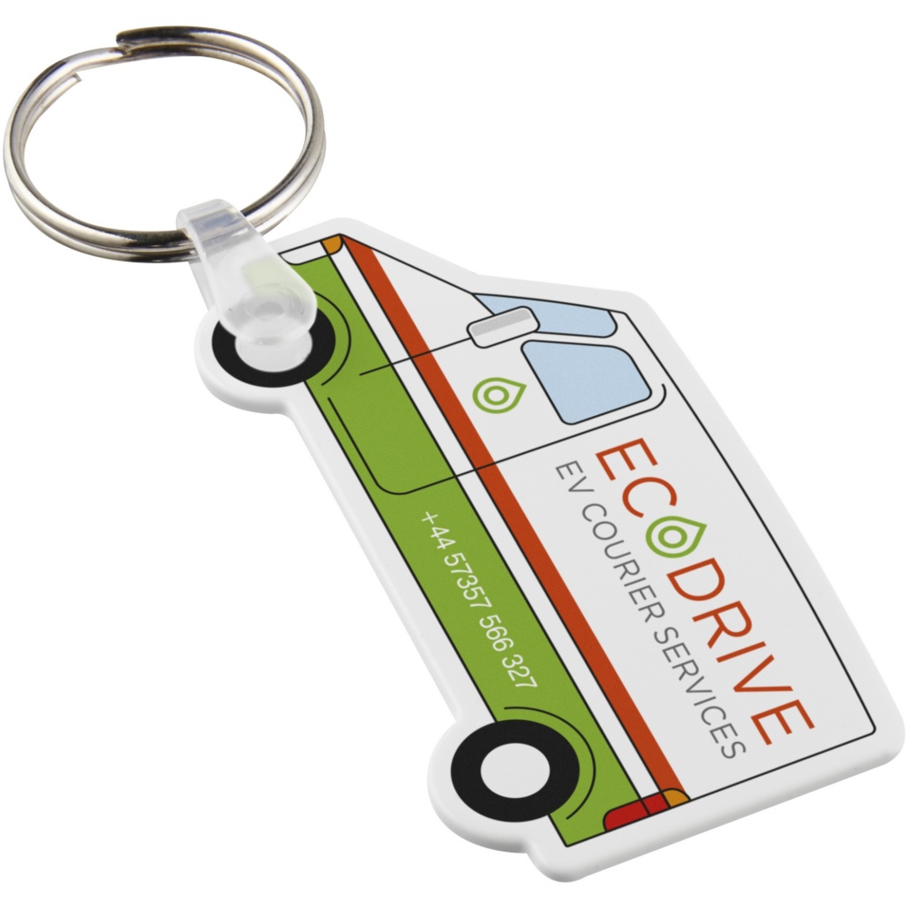 Logotrade promotional gifts photo of: Tait van-shaped recycled keychain