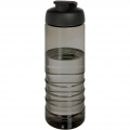 H2O Active® Eco Treble 750 ml flip lid sport bottle, Charcoal / Solid black