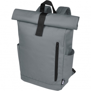 Logotrade promotional merchandise photo of: Byron 15.6" GRS RPET roll-top backpack 18L