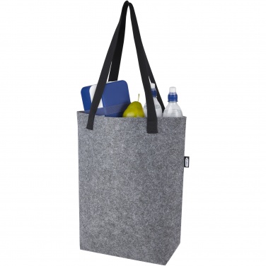 Logo trade promotional gifts picture of: Felta GRS recycled felt tote bag with wide bottom 12L