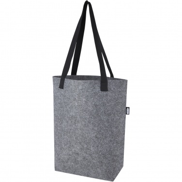 Logo trade business gift photo of: Felta GRS recycled felt tote bag with wide bottom 12L