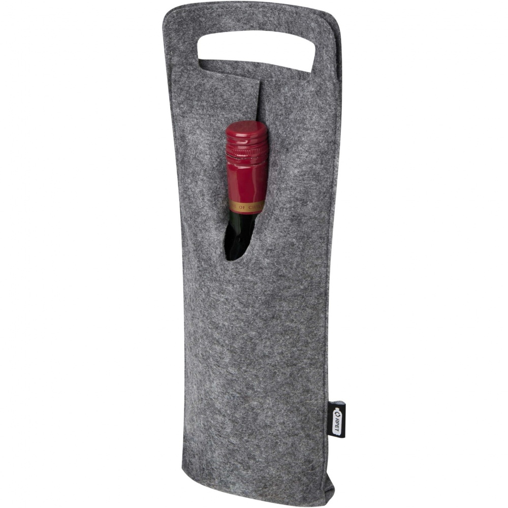 Logotrade promotional gift picture of: Felta 75 cl GRS recycled felt wine bag