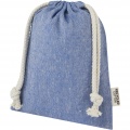 Pheebs 150 g/m² GRS recycled cotton gift bag small 0.5L, Heather blue