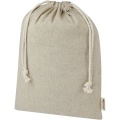 Pheebs 150 g/m² GRS recycled cotton gift bag large 4L, Heather natural