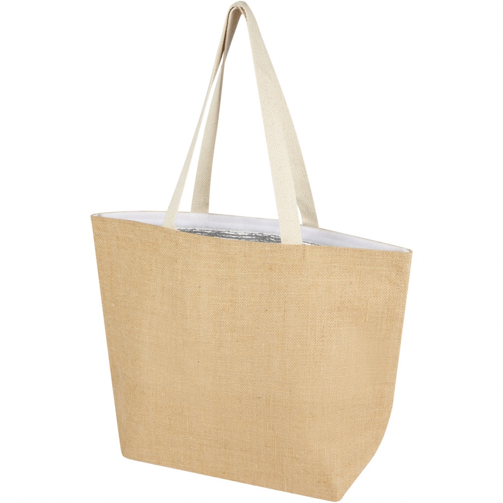 Logo trade promotional items image of: Juta 300 g/m² jute cooler tote bag 12L