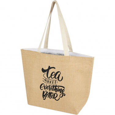 Logo trade promotional giveaways picture of: Juta 300 g/m² jute cooler tote bag 12L