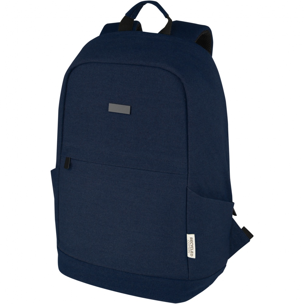 Logo trade business gift photo of: Joey 15.6" GRS recycled canvas anti-theft laptop backpack 18L