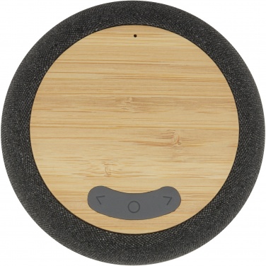 Logo trade promotional merchandise picture of: Ecofiber bamboo/RPET Bluetooth® speaker and wireless charging pad