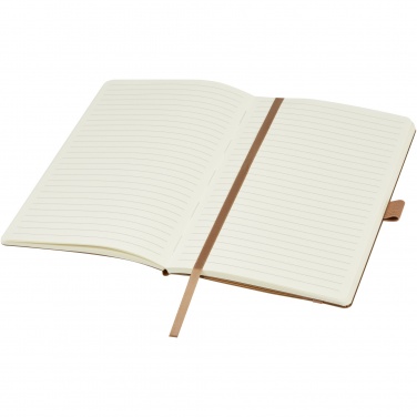 Logo trade corporate gifts image of: Kilau recycled leather notebook 