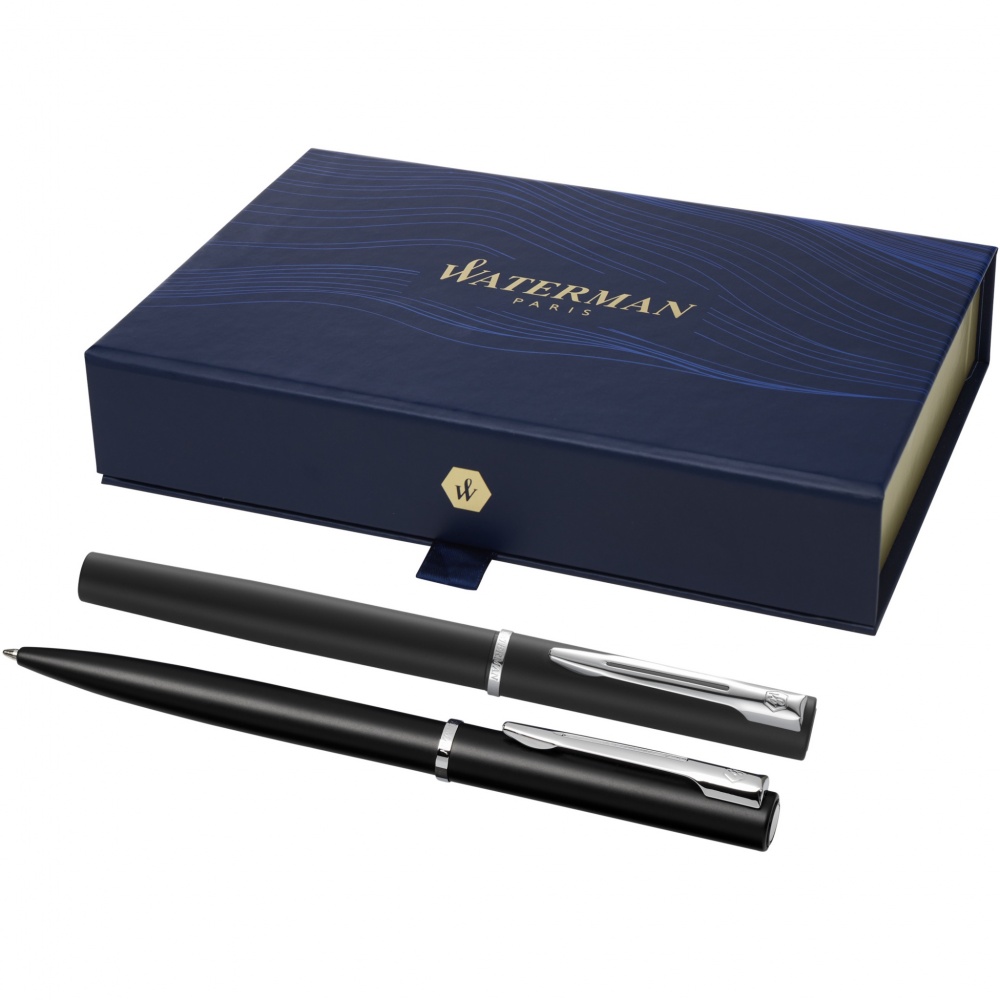 Logotrade advertising product picture of: Waterman Allure rollerball and ballpoint pen set 