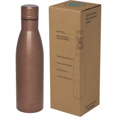 Logo trade corporate gift photo of: Vasa 500 ml RCS certified recycled stainless steel copper vacuum insulated bottle