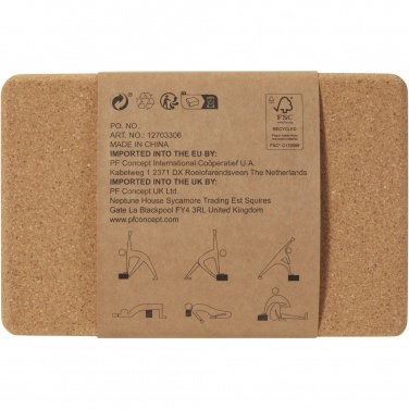 Logotrade promotional gift image of: Trikona cork yoga brick